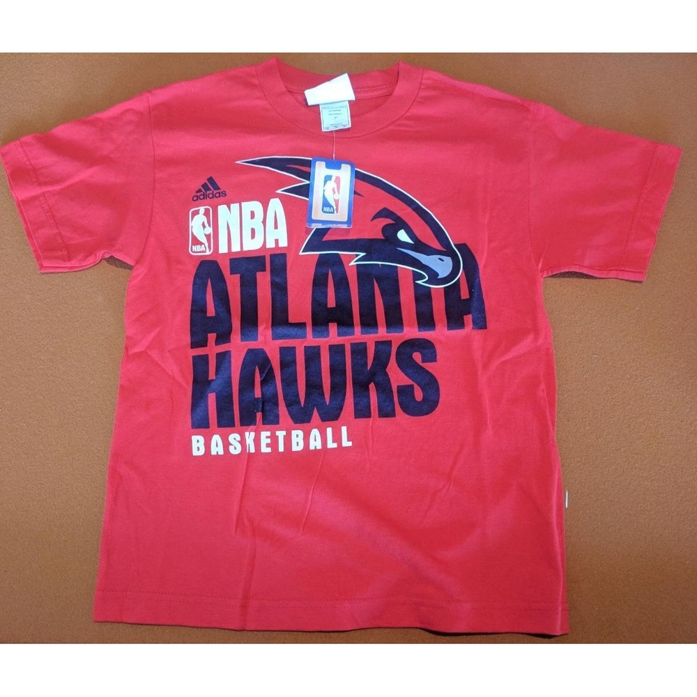 Adidas Boy's Med Atlanta Hawks NBA Basketball Tee Shirt Top T-Shirt NEW